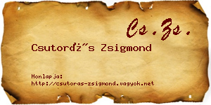 Csutorás Zsigmond névjegykártya